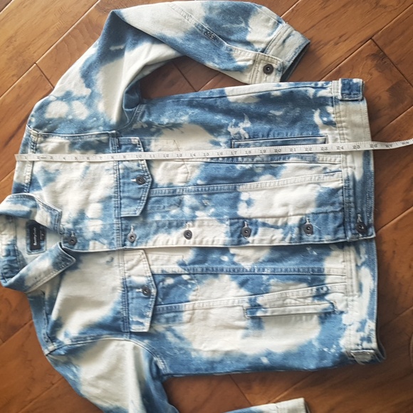 Barney Cools Men's Bleached B Rigid Blue White Jean Jacket Size M - Picture 7 of 16